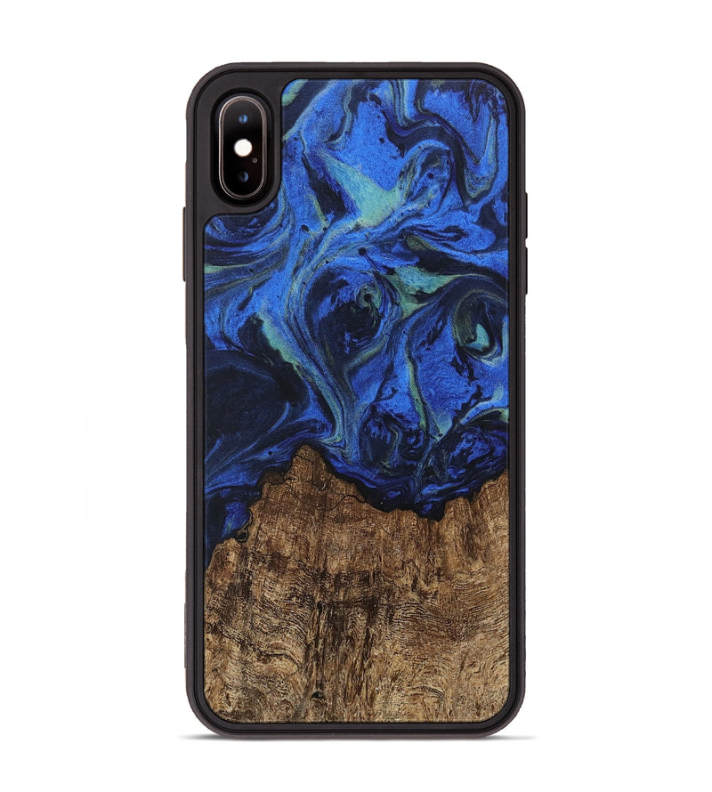 iPhone Xs Max Wood Phone Case - Carlee (Blue, 746726)