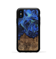 iPhone Xs Wood Phone Case - Carlee (Blue, 746726)