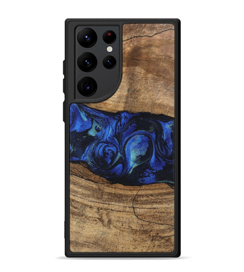 Galaxy S22 Ultra Wood Phone Case - Tawanda (Blue, 746730)