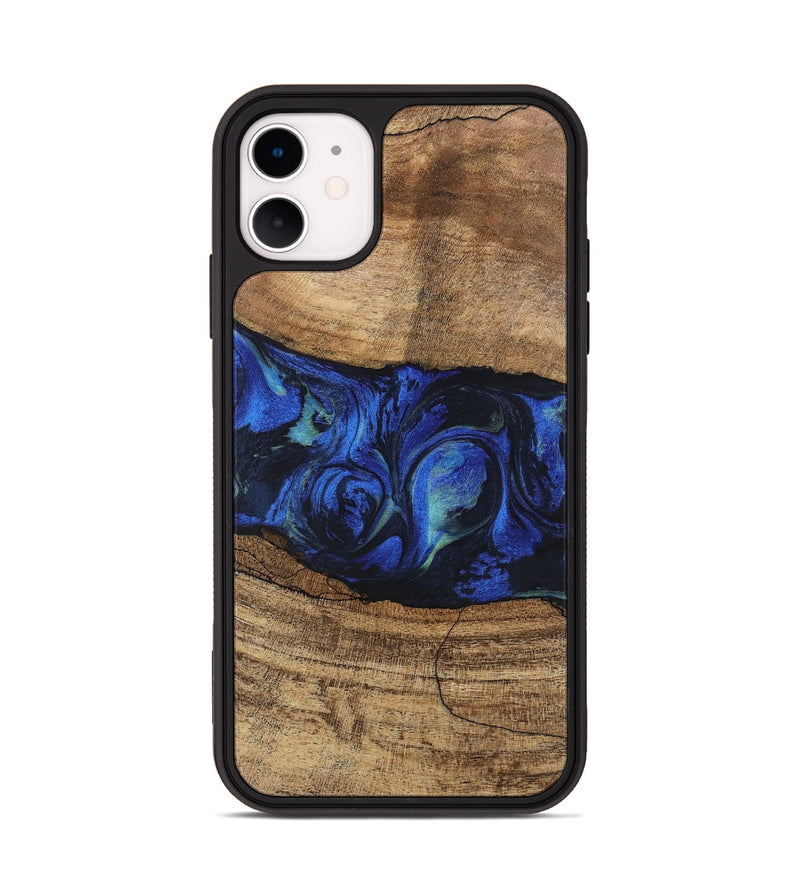 iPhone 11 Wood Phone Case - Tawanda (Blue, 746730)