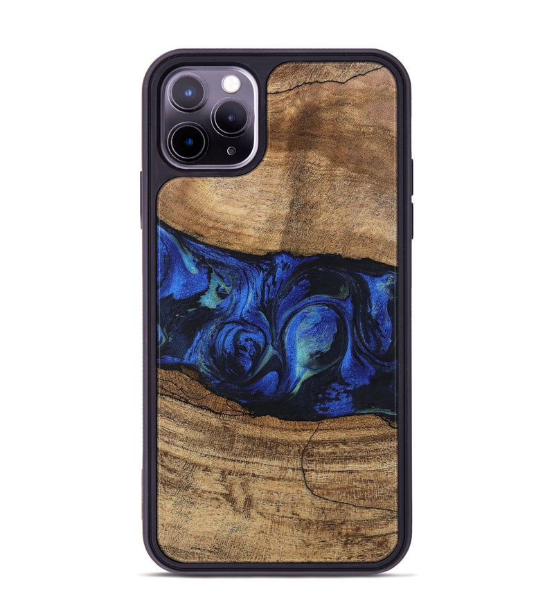 iPhone 11 Pro Max Wood Phone Case - Tawanda (Blue, 746730)