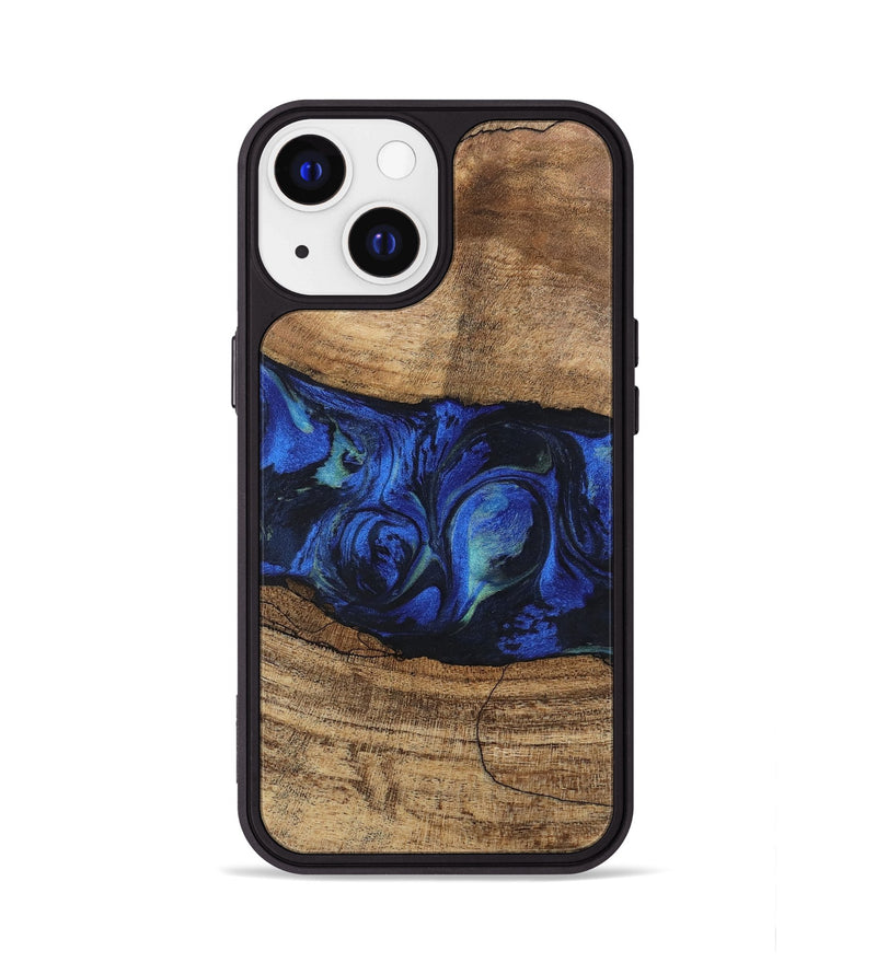 iPhone 13 Wood Phone Case - Tawanda (Blue, 746730)