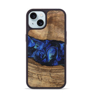 iPhone 15 Wood Phone Case - Tawanda (Blue, 746730)