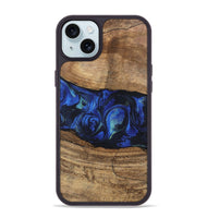 iPhone 15 Plus Wood Phone Case - Tawanda (Blue, 746730)