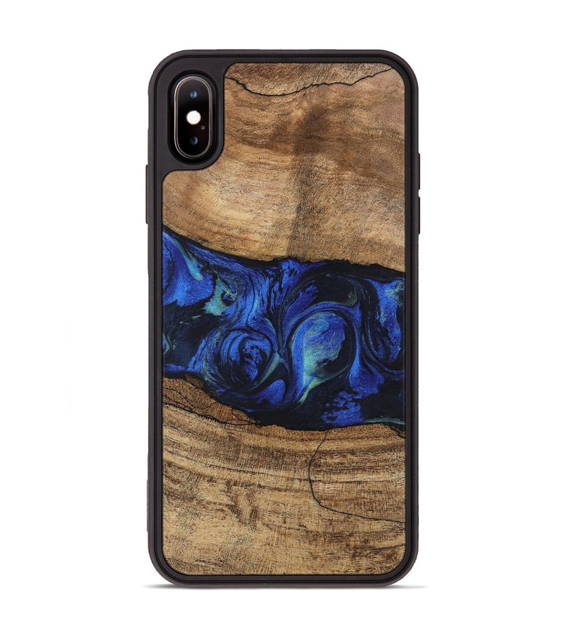 iPhone Xs Max Wood Phone Case - Tawanda (Blue, 746730)