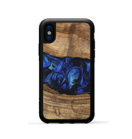 iPhone Xs Wood Phone Case - Tawanda (Blue, 746730)