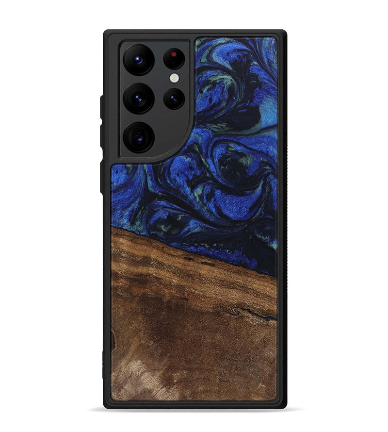 Galaxy S22 Ultra Wood Phone Case - Aimee (Blue, 746737)