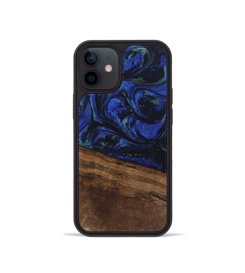 iPhone 12 mini Wood Phone Case - Aimee (Blue, 746737)