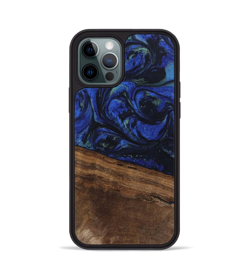 iPhone 12 Pro Wood Phone Case - Aimee (Blue, 746737)