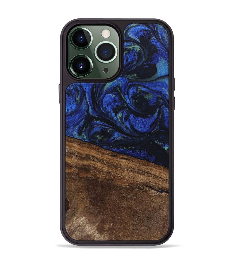 iPhone 13 Pro Max Wood Phone Case - Aimee (Blue, 746737)