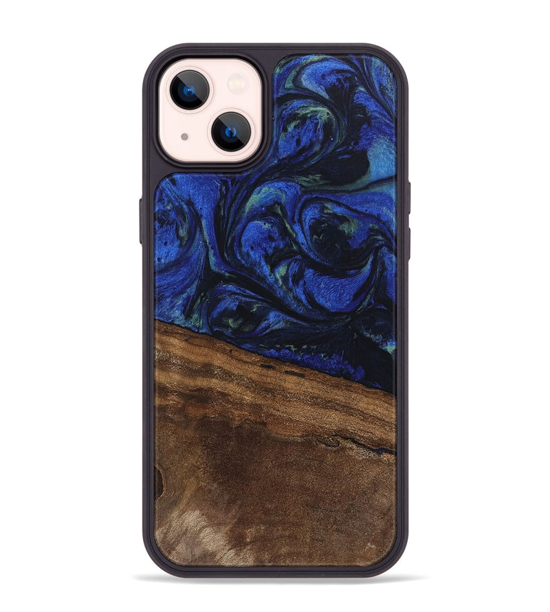 iPhone 14 Plus Wood Phone Case - Aimee (Blue, 746737)