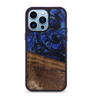 iPhone 14 Pro Max Wood Phone Case - Aimee (Blue, 746737)