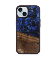 iPhone 15 Wood Phone Case - Aimee (Blue, 746737)