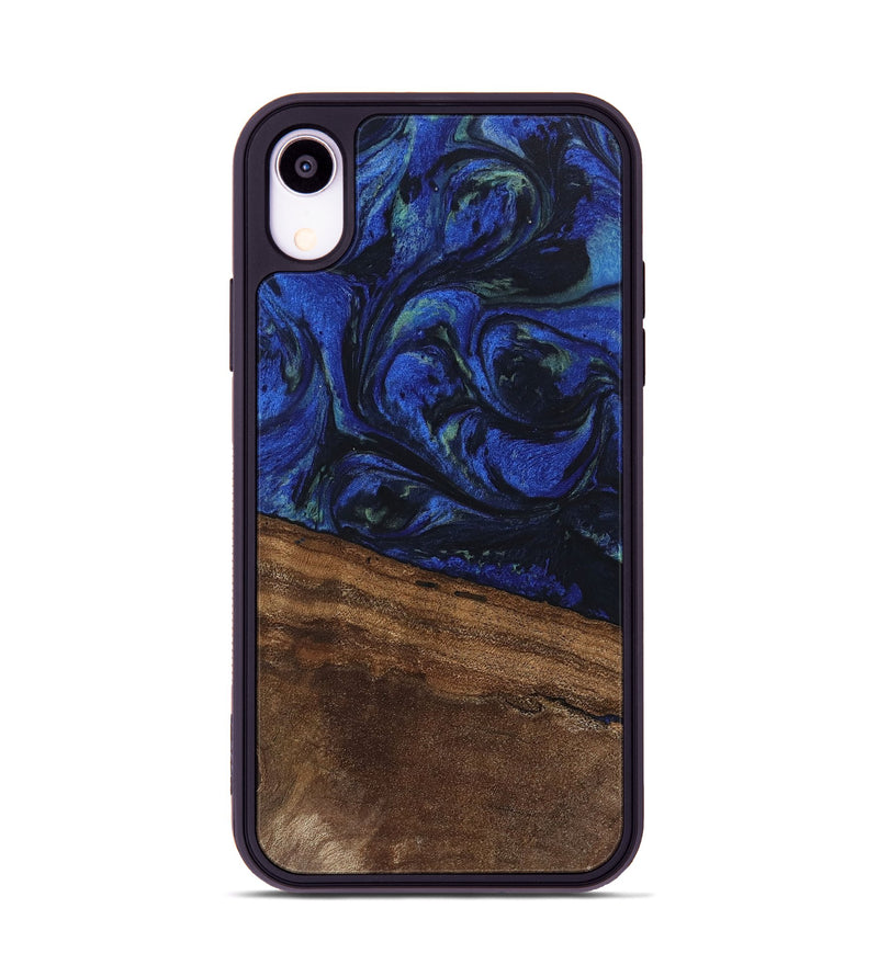 iPhone Xr Wood Phone Case - Aimee (Blue, 746737)