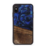 iPhone Xs Max Wood Phone Case - Aimee (Blue, 746737)