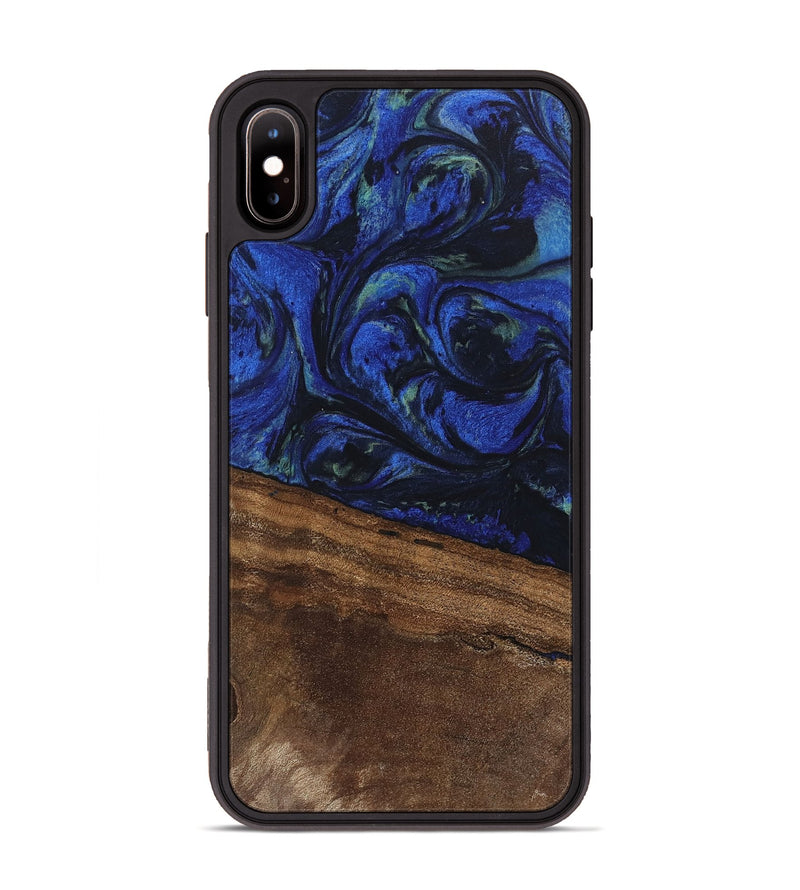 iPhone Xs Max Wood Phone Case - Aimee (Blue, 746737)