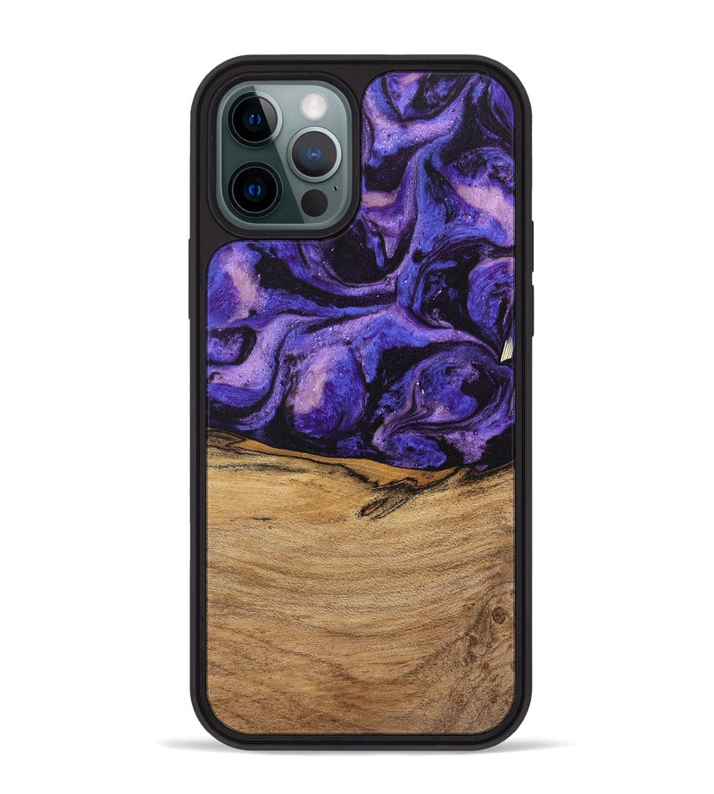 iPhone 12 Pro Max Wood Phone Case - Karyme (Purple, 746751)