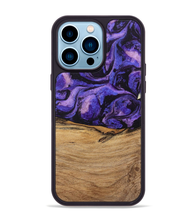 iPhone 14 Pro Max Wood Phone Case - Karyme (Purple, 746751)