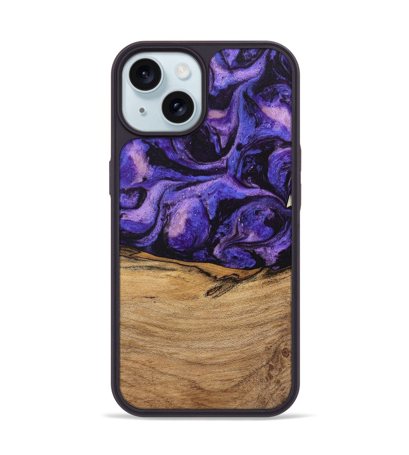 iPhone 15 Wood Phone Case - Karyme (Purple, 746751)