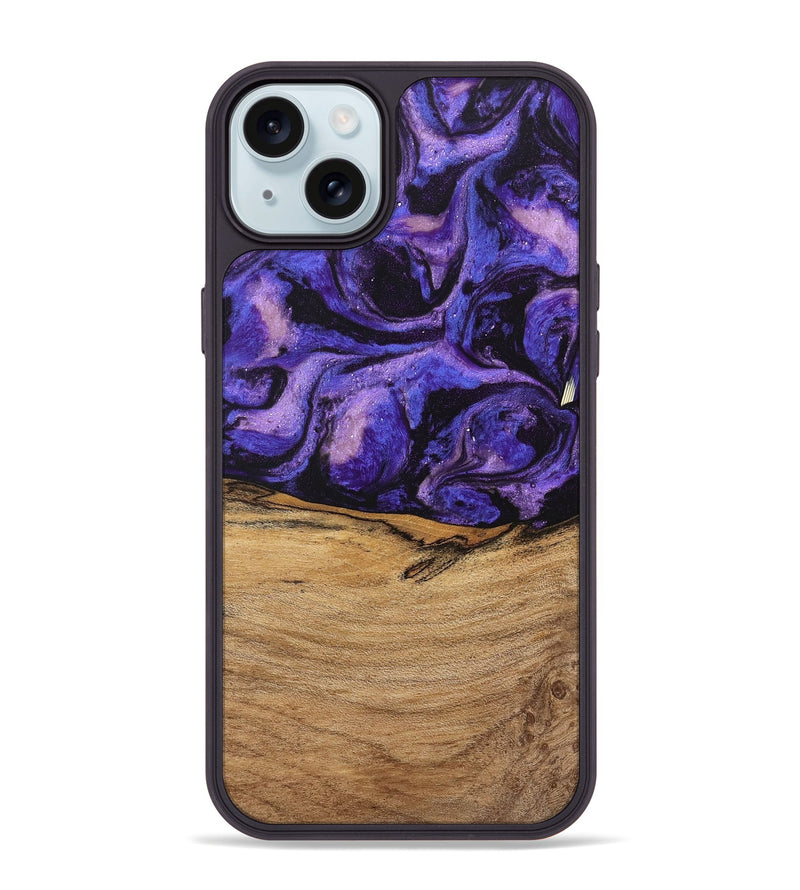 iPhone 15 Plus Wood Phone Case - Karyme (Purple, 746751)