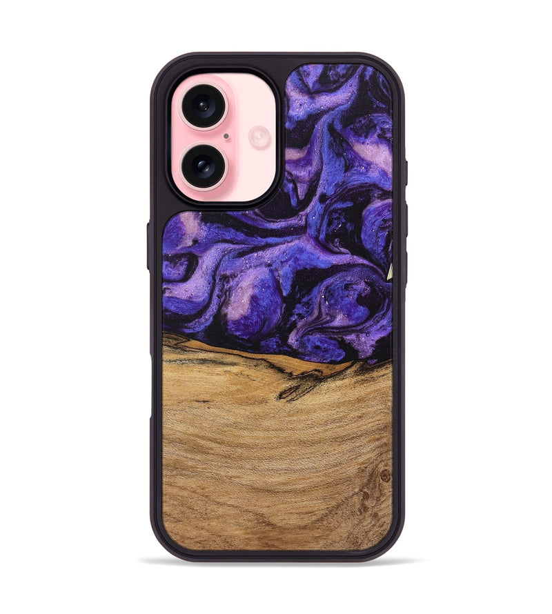 iPhone 16 Wood Phone Case - Karyme (Purple, 746751)