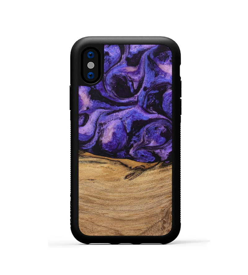 iPhone Xs Wood Phone Case - Karyme (Purple, 746751)