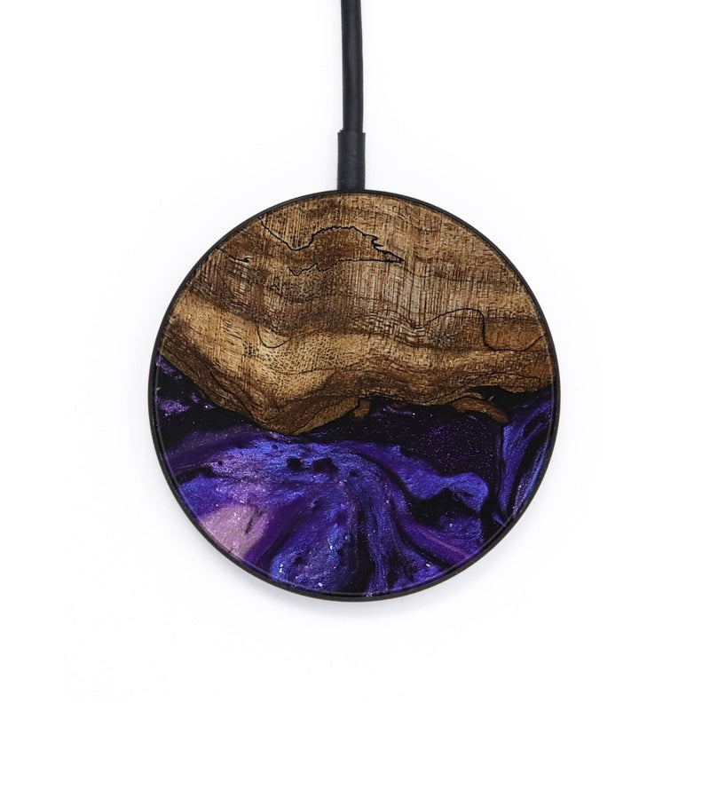 Circle Wood Wireless Charger - Lexi (Purple, 746756)