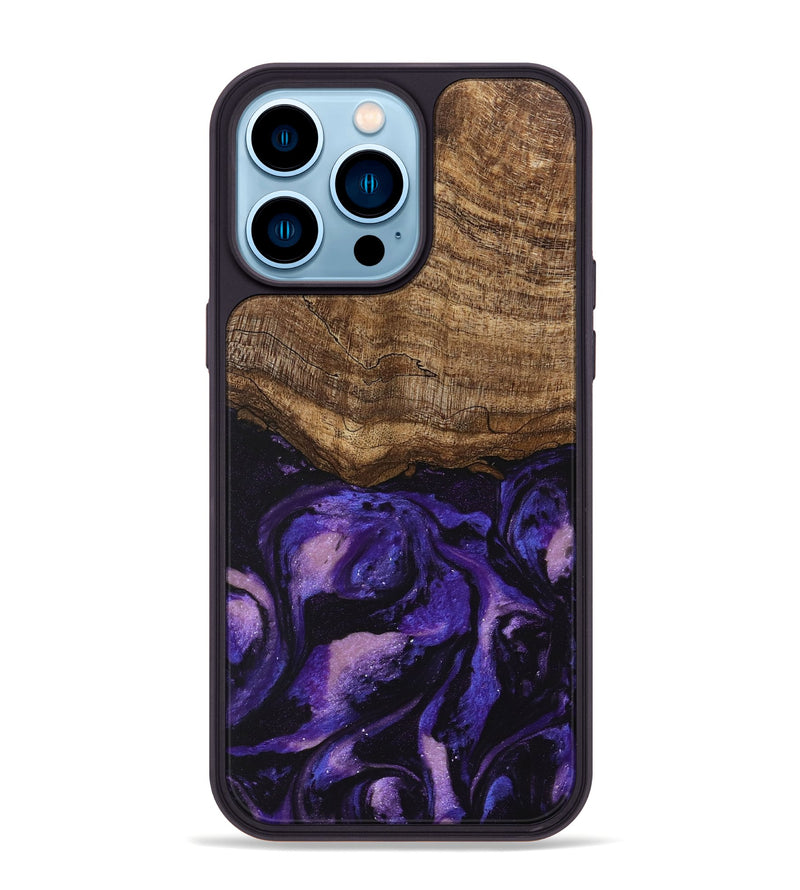 iPhone 14 Pro Max Wood Phone Case - Lexi (Purple, 746756)