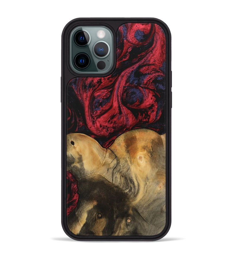 iPhone 12 Pro Max Wood Phone Case - Janine (Red, 746759)