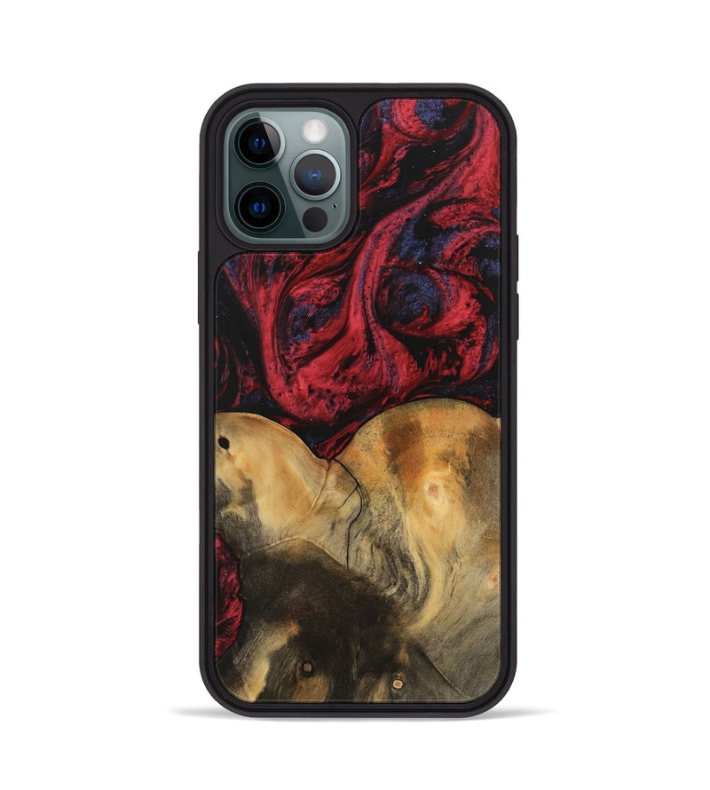 iPhone 12 Pro Wood Phone Case - Janine (Red, 746759)