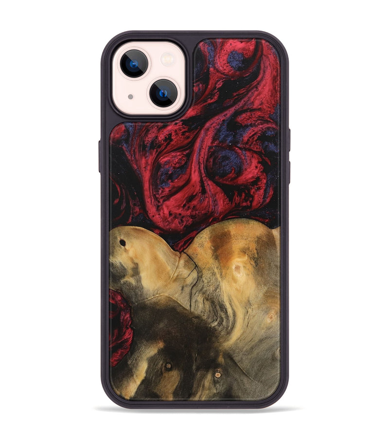 iPhone 14 Plus Wood Phone Case - Janine (Red, 746759)