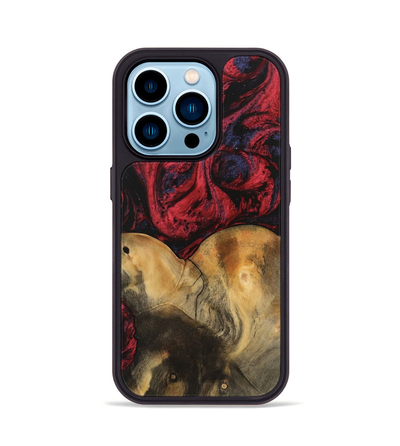 iPhone 14 Pro Wood Phone Case - Janine (Red, 746759)