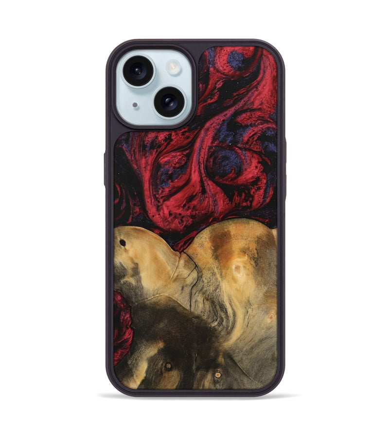 iPhone 15 Wood Phone Case - Janine (Red, 746759)