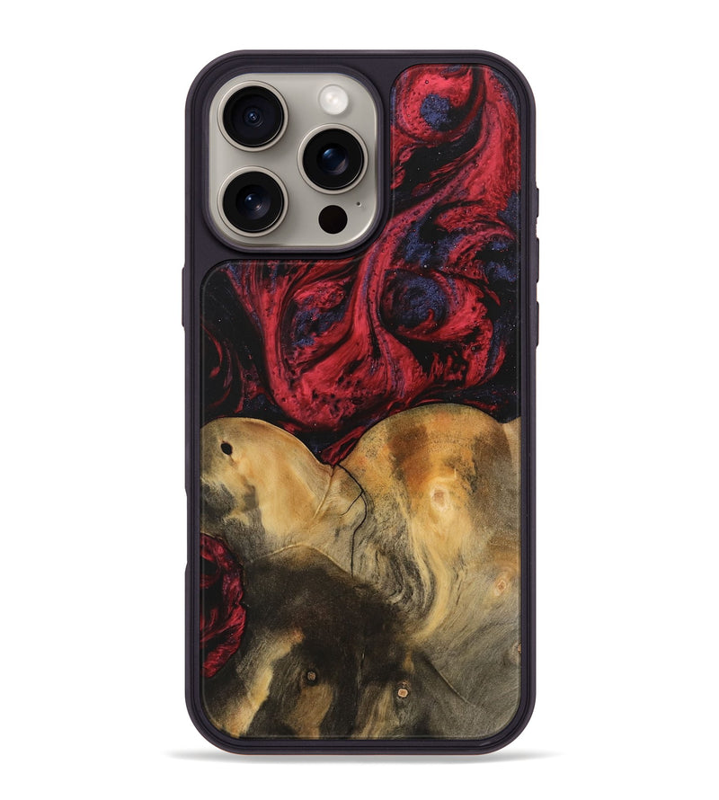 iPhone 16 Pro Max Wood Phone Case - Janine (Red, 746759)