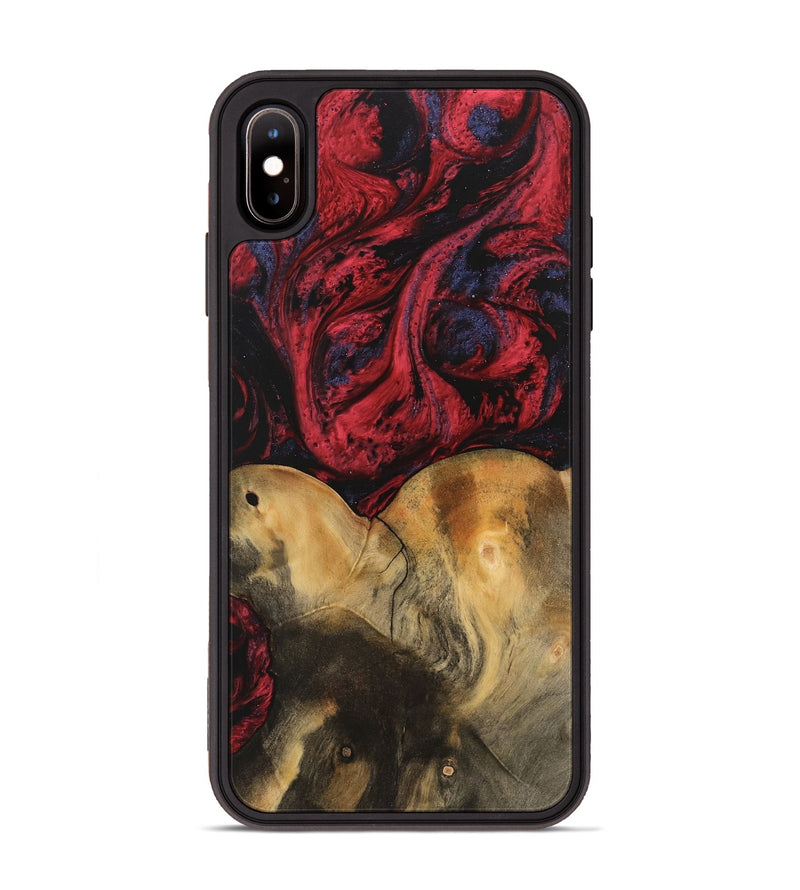 iPhone Xs Max Wood Phone Case - Janine (Red, 746759)