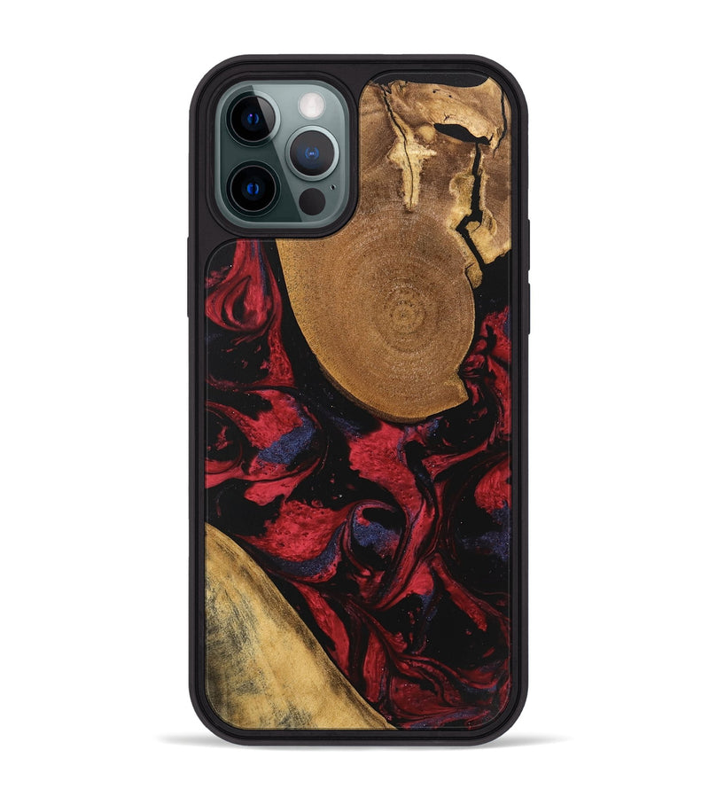 iPhone 12 Pro Max Wood Phone Case - Jordin (Red, 746763)