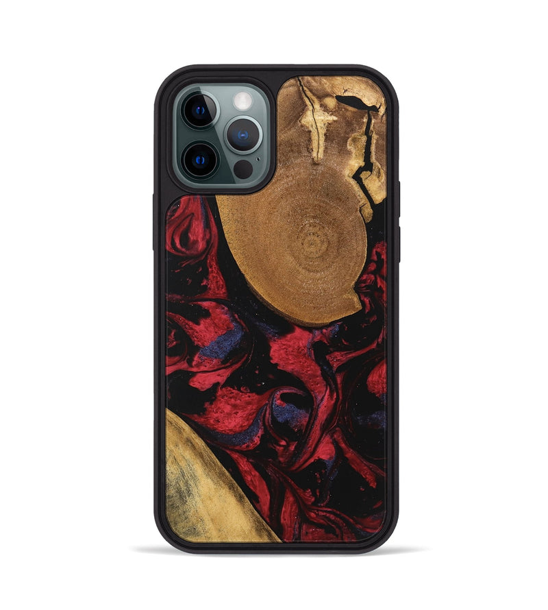 iPhone 12 Pro Wood Phone Case - Jordin (Red, 746763)