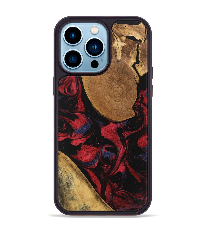 iPhone 14 Pro Max Wood Phone Case - Jordin (Red, 746763)