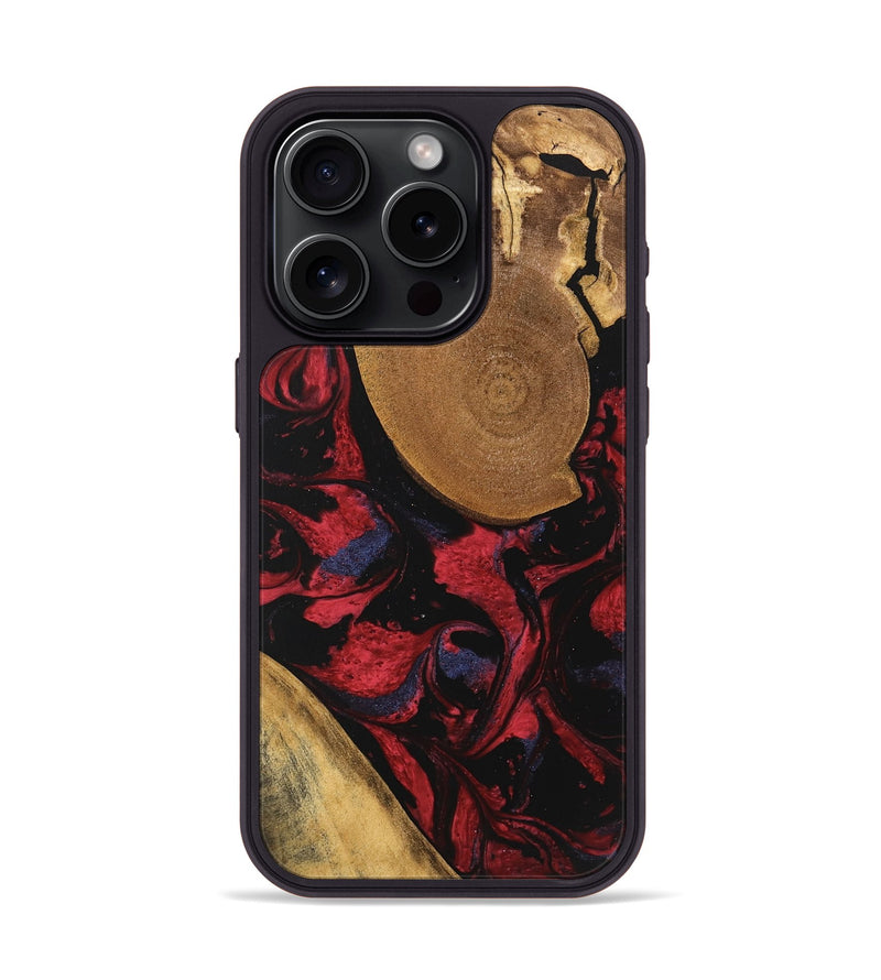 iPhone 15 Pro Wood Phone Case - Jordin (Red, 746763)