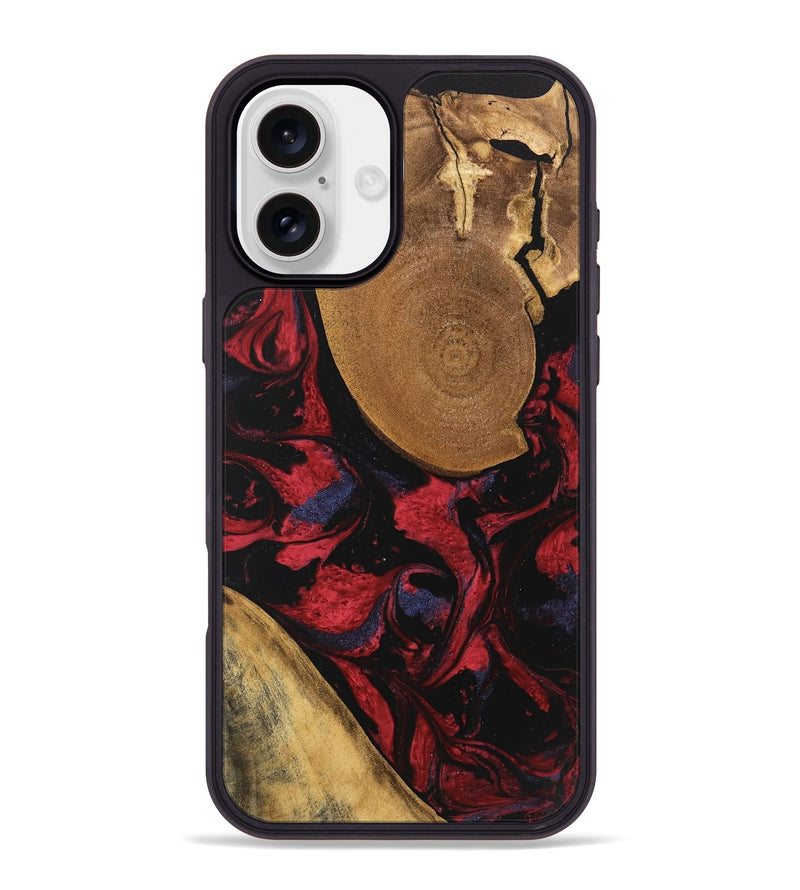 iPhone 16 Plus Wood Phone Case - Jordin (Red, 746763)