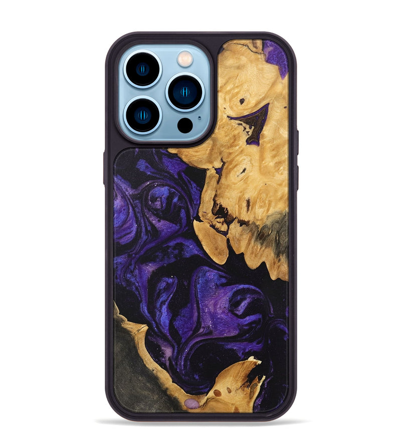 iPhone 14 Pro Max Wood Phone Case - Garnett (Purple, 746775)