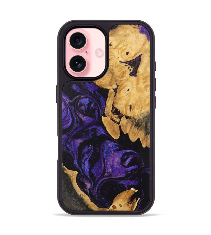 iPhone 16 Wood Phone Case - Garnett (Purple, 746775)