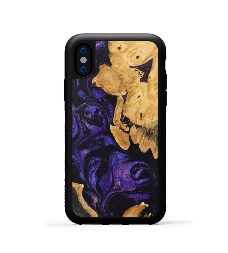 iPhone Xs Wood Phone Case - Garnett (Purple, 746775)