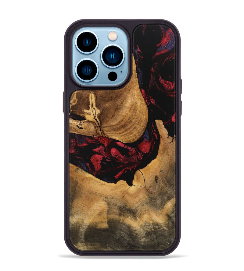 iPhone 14 Pro Max Wood Phone Case - Ophelia (Red, 746782)