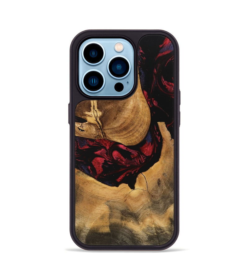 iPhone 14 Pro Wood Phone Case - Ophelia (Red, 746782)