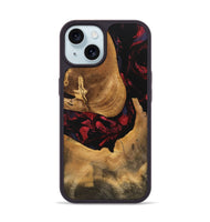 iPhone 15 Wood Phone Case - Ophelia (Red, 746782)