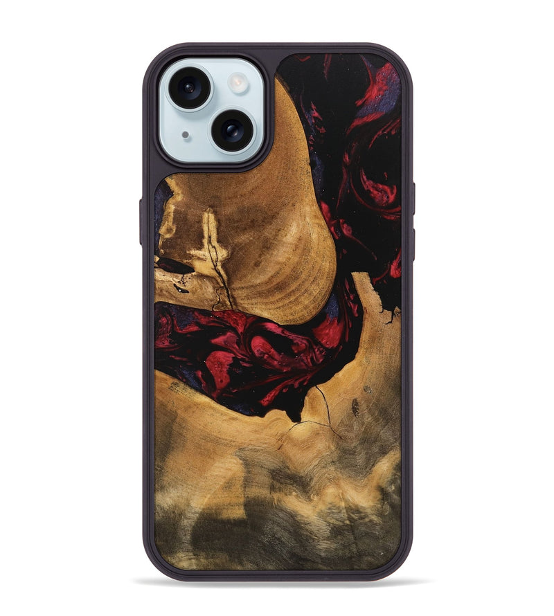 iPhone 15 Plus Wood Phone Case - Ophelia (Red, 746782)