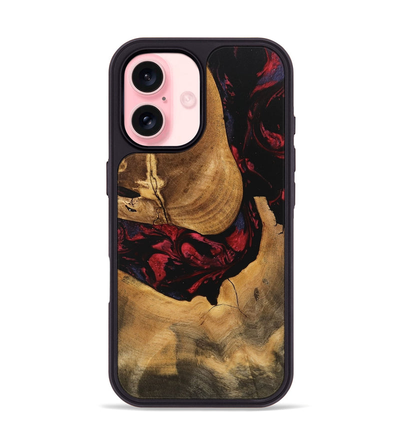 iPhone 16 Wood Phone Case - Ophelia (Red, 746782)