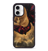 iPhone 16 Plus Wood Phone Case - Ophelia (Red, 746782)