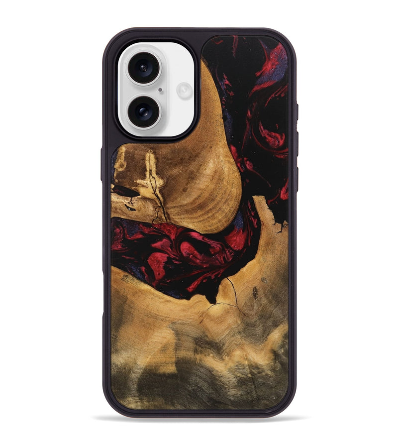 iPhone 16 Plus Wood Phone Case - Ophelia (Red, 746782)